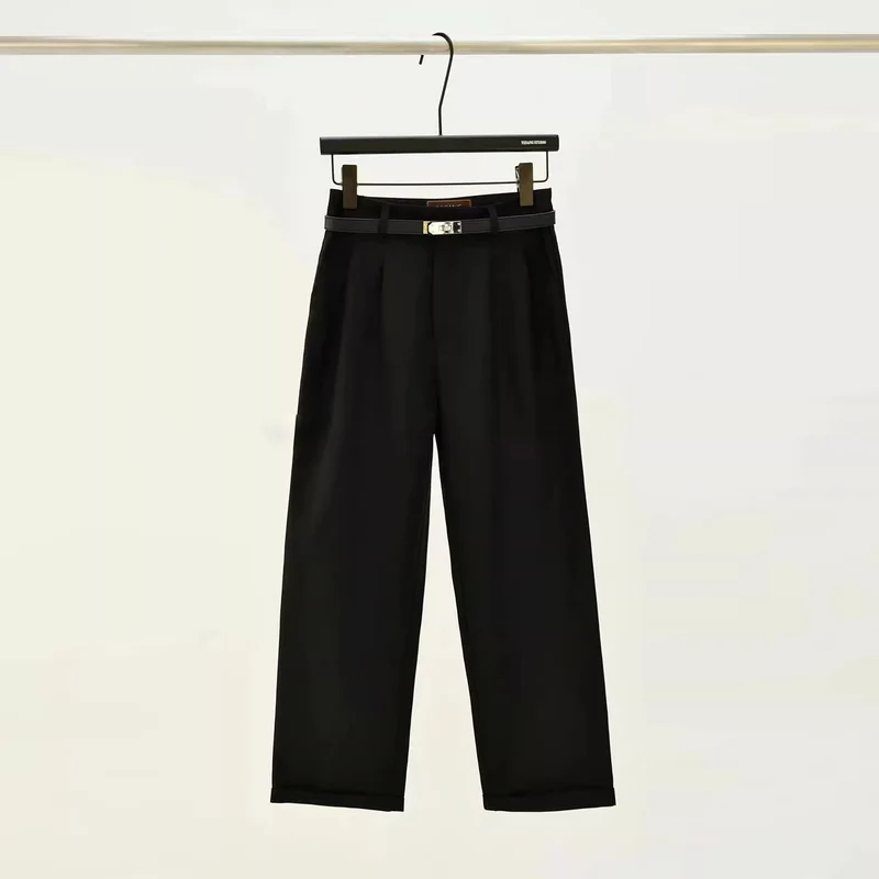Damen Culotte-Anzughose mit Bundfalten und Umschlag Nord Taschen