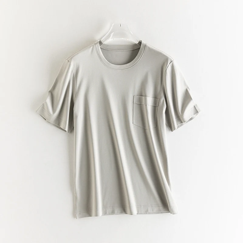 Herren Kurzärmeliges Pocket-T-Shirt aus feinem Modal-Jersey Regular Fit Nord Taschen