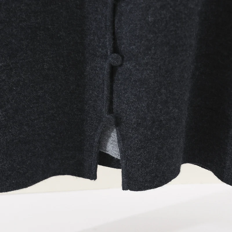 Damen Zweilagiger Strickcardigan mit innenliegendem Top und feiner Rippenkante Nord Taschen