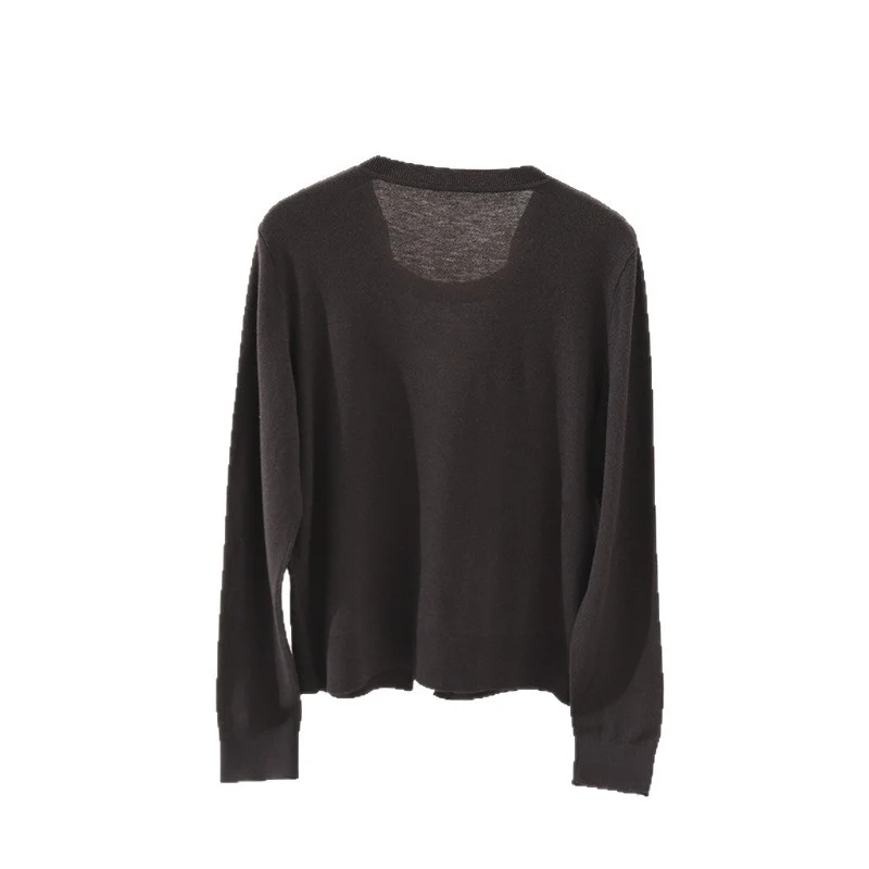 Damen Zweilagiger Strickcardigan mit innenliegendem Top und feiner Rippenkante Nord Taschen