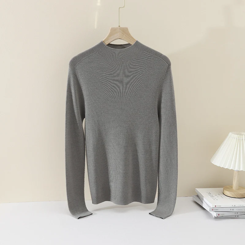 Damen Schlanker Feinstrick-Rundhalspullover mit Raglan-Schultereinsatz Nord Taschen