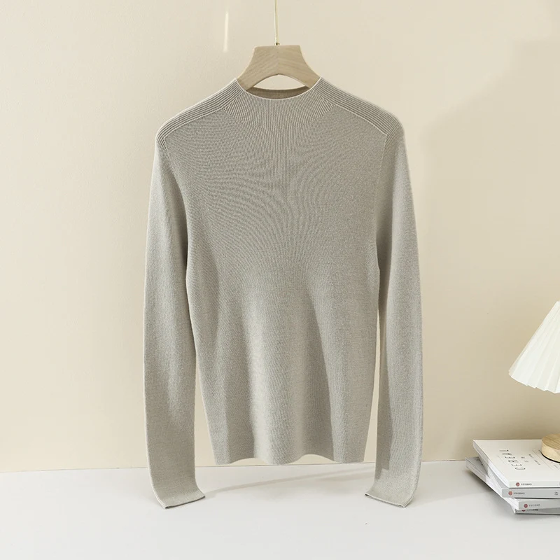 Damen Schlanker Feinstrick-Rundhalspullover mit Raglan-Schultereinsatz Nord Taschen