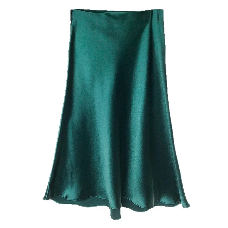 Damen Satinsatinierter Midirock im Bias‑Cut mit taillenhoher Passform Nord Taschen