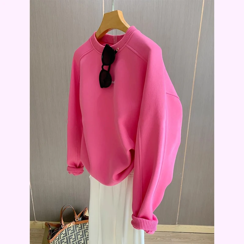 Damen Oversize-Sweatshirt mit Rippbündchen und softer Innenseite Nord Taschen