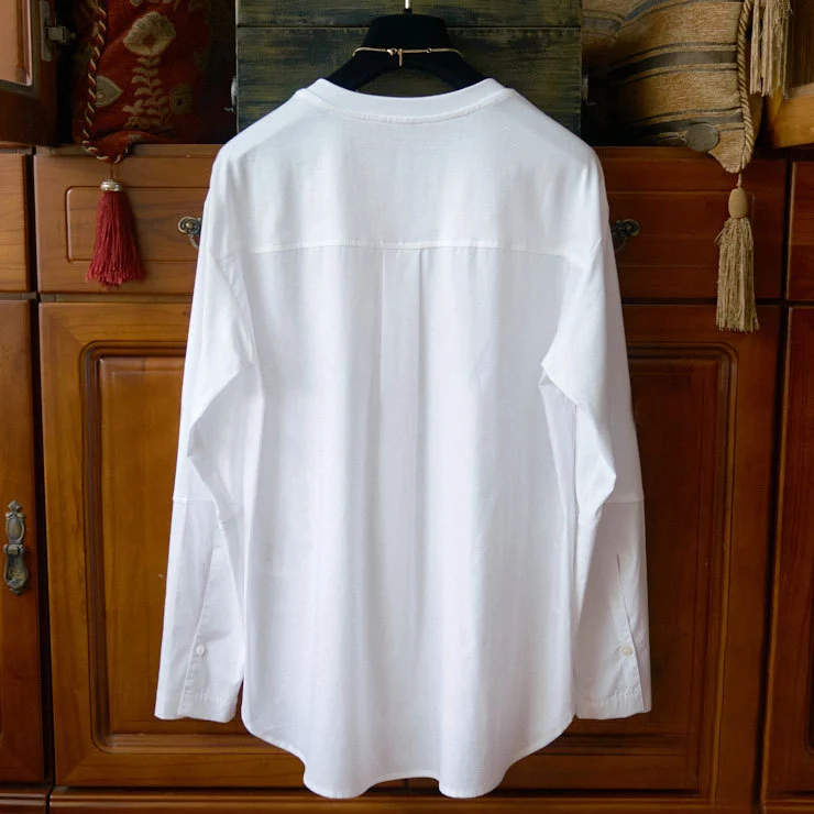 Damen Oversize-Langarmshirt im Lagenlook mit abgerundetem Hoch-Tief-Saum Nord Taschen