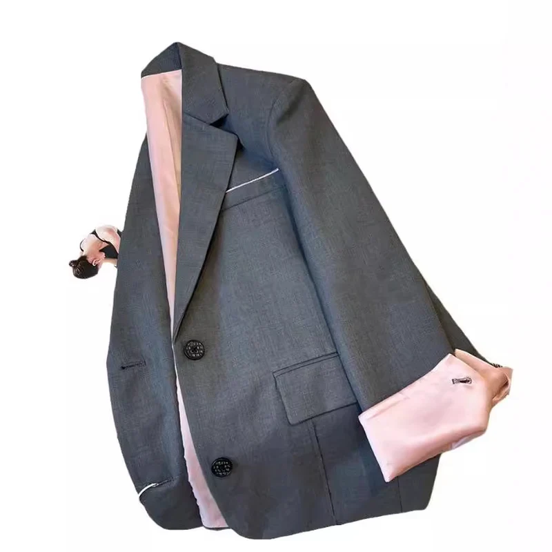 Damen Oversize-Blazer mit Relaxed-Silhouette, zwei Knöpfen & Satin-Innenverarbeitung Nord Taschen