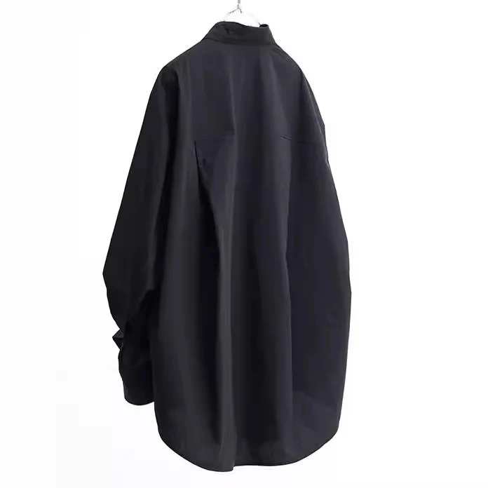 Damen Oversize-Baumwollhemd mit extra weitem Schnitt und Brusttasche Nord Taschen