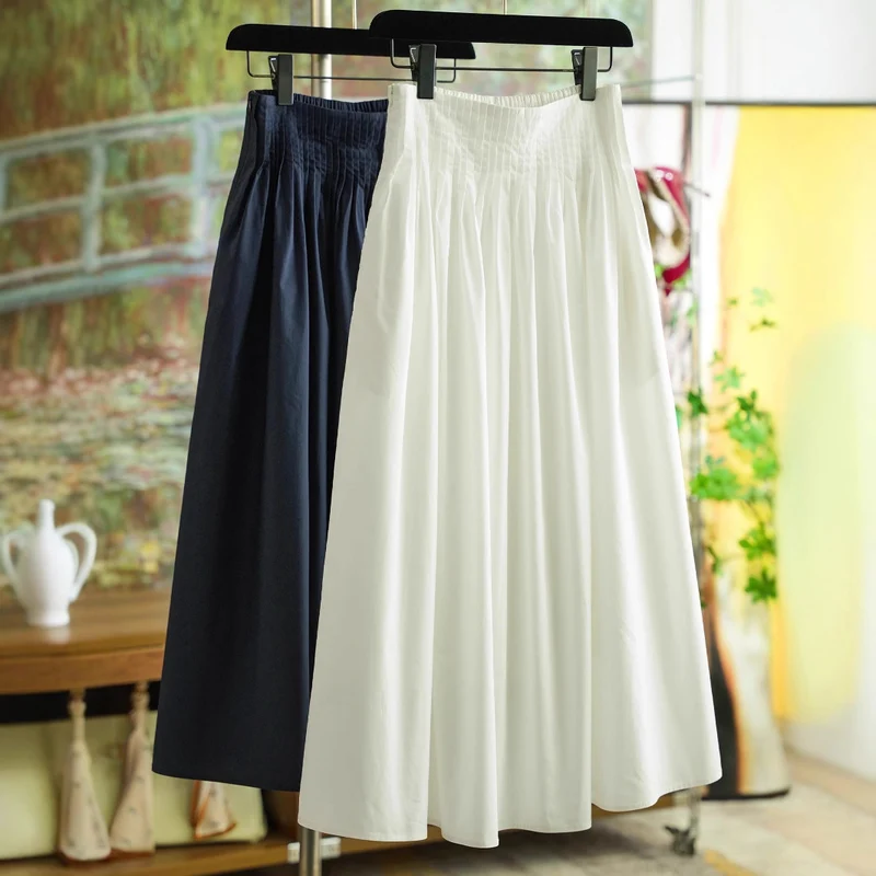 Damen Midirock mit hoch angesetztem Faltenbund und weitem, gerafftem Volumen Nord Taschen