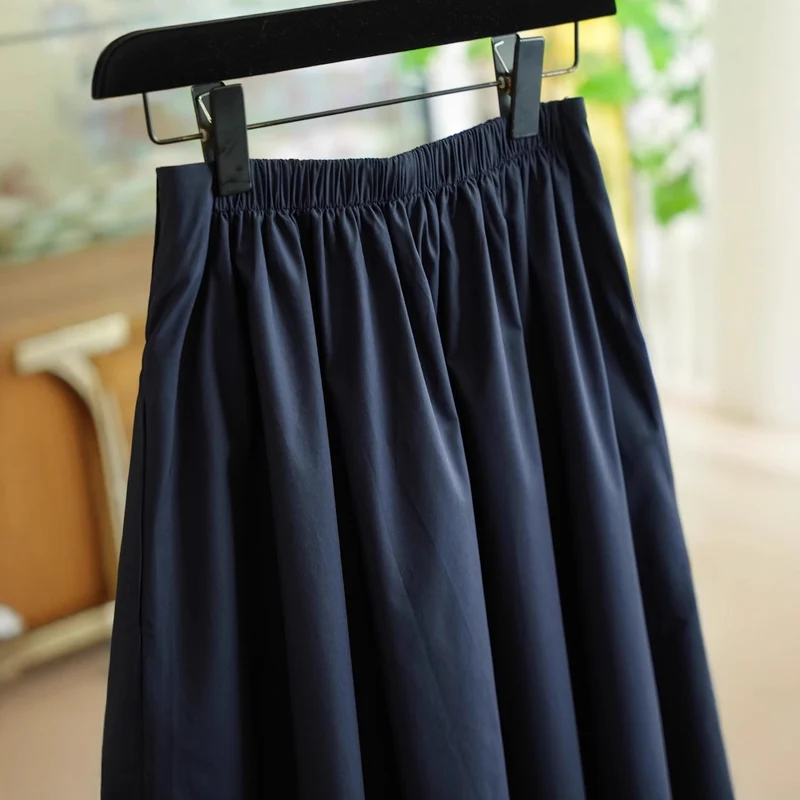 Damen Midirock mit hoch angesetztem Faltenbund und weitem, gerafftem Volumen Nord Taschen