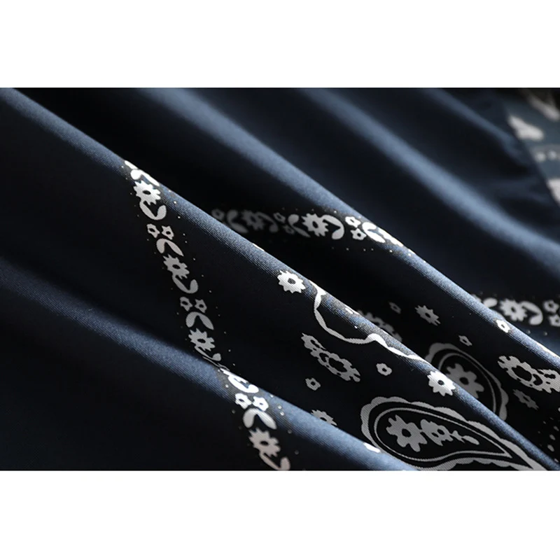 Damen Midirock aus Satin-Optik mit Paisley-Print, Bias-Cut & hohem Bund Nord Taschen
