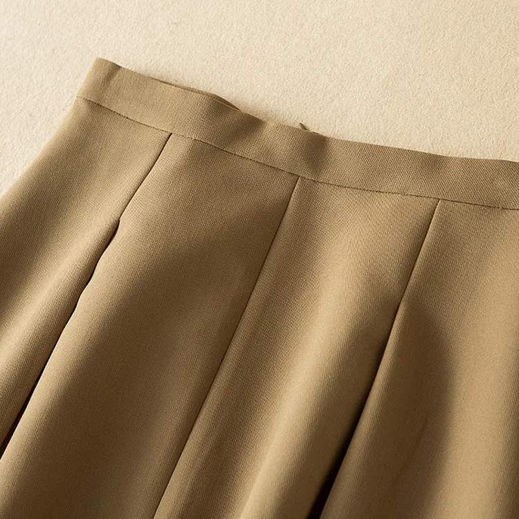 Damen Midi A-Linien-Rock mit hoher Taille und elegantem Fall Nord Taschen