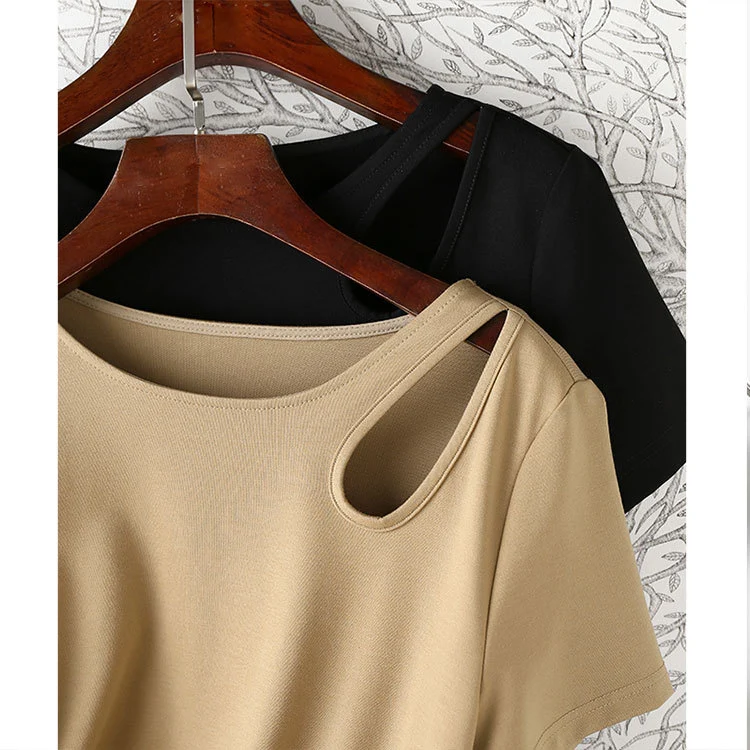 Damen Maxikleid mit asymmetrischem Cut-Out, seitlicher Raffung und fließender A‑Linie Nord Taschen