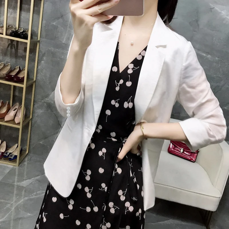Damen Leichter taillierter Longblazer mit fallendem Saum und Paspeltaschen Nord Taschen