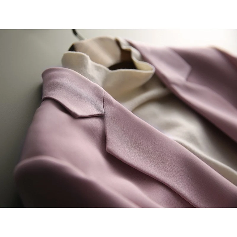Damen Leichter taillierter Einreiher-Blazer mit krempelbaren dreiviertel-Ärmeln Nord Taschen