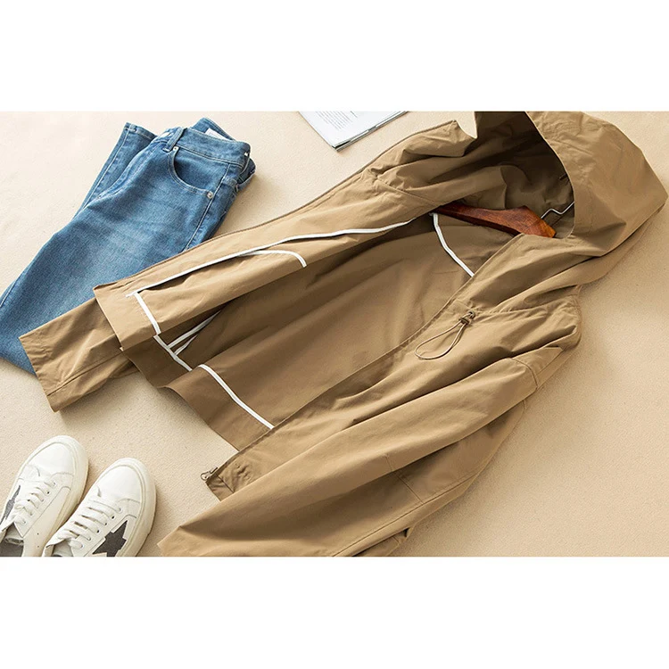 Damen Leichte Kapuzenjacke mit Boxy‑Silhouette und Kordelzug Nord Taschen