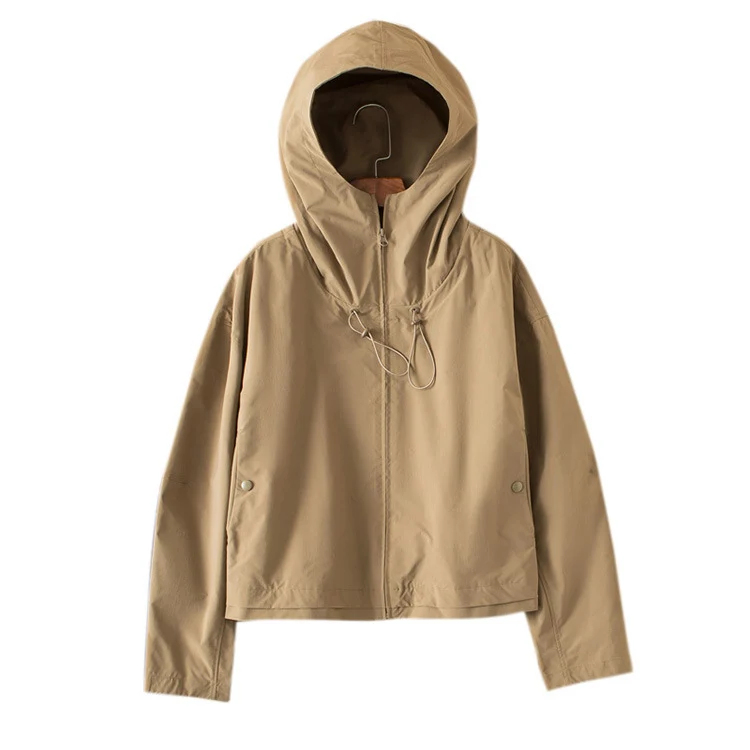 Damen Leichte Kapuzenjacke mit Boxy‑Silhouette und Kordelzug Nord Taschen
