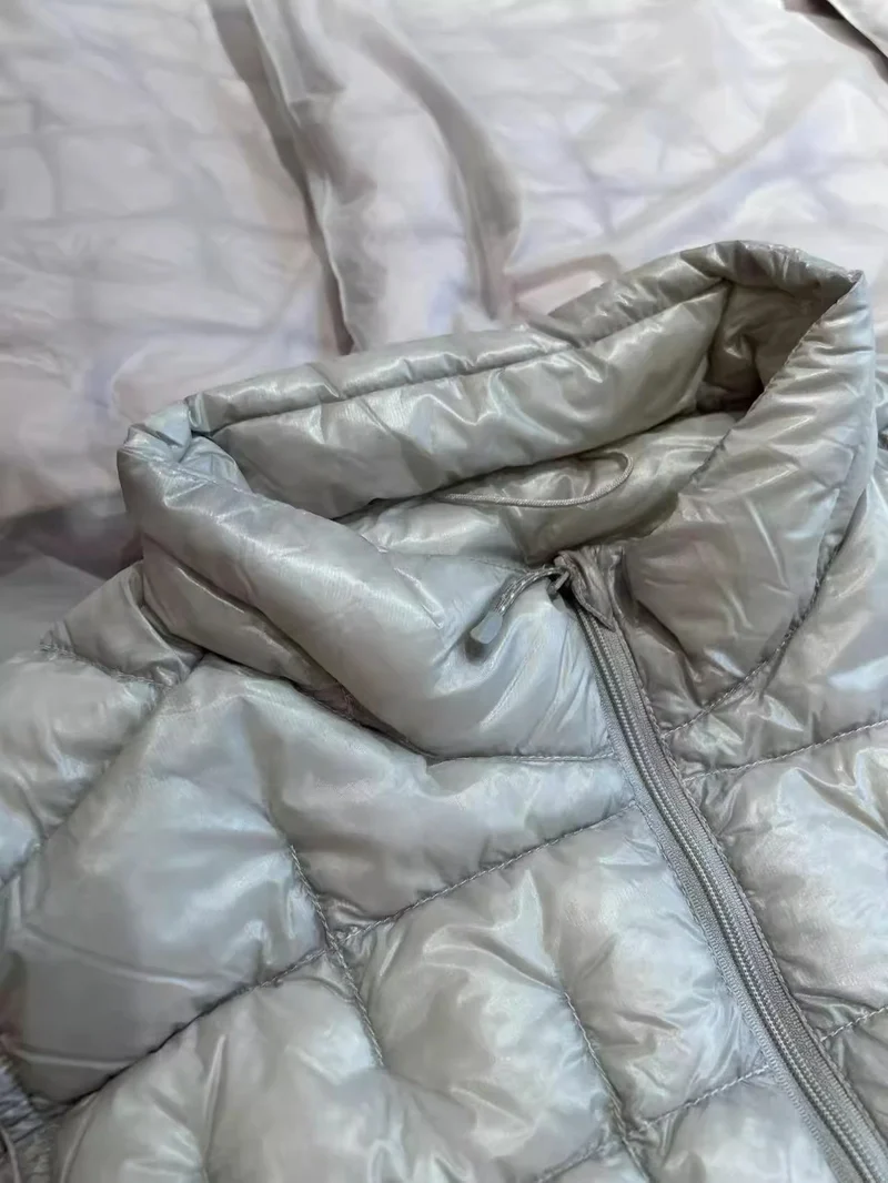 Damen leichte gesteppte Steppjacke mit hohem Stehkragen und Reißverschluss Nord Taschen