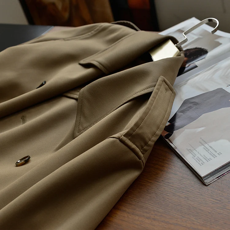 Damen Kurztrench mit Boxy‑Silhouette, doppelreihig und taillierbarem Gürtel Nord Taschen