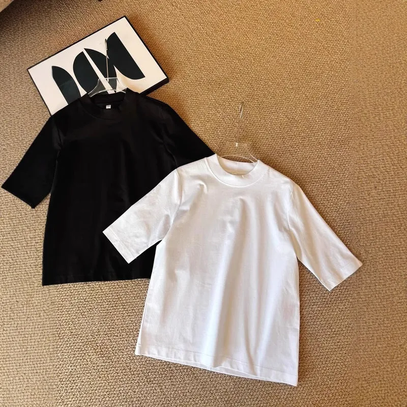 Damen Kurzarm-Top mit Stehkragen und leichter Boxy-Silhouette Nord Taschen