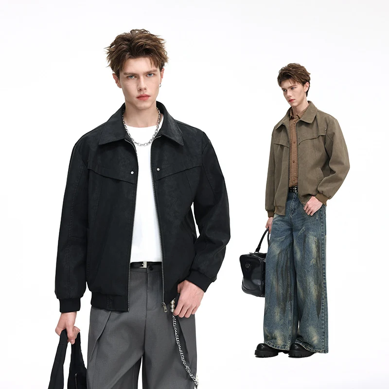 Herren Leichte Harrington‑Jacke im Overshirt‑Stil mit Rippbündchen Nord Taschen
