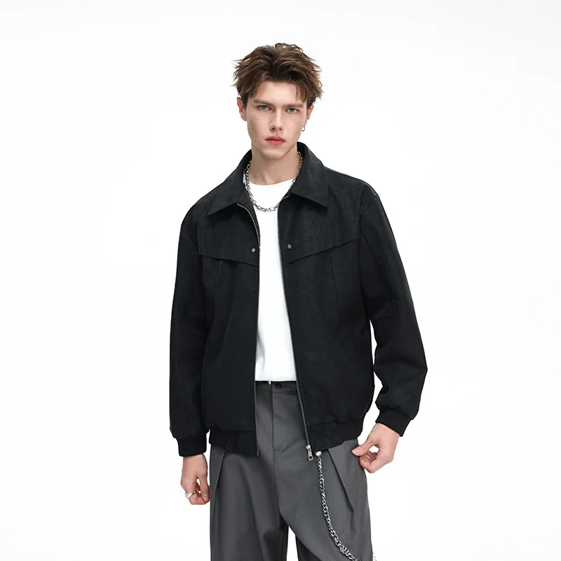 Herren Leichte Harrington‑Jacke im Overshirt‑Stil mit Rippbündchen Nord Taschen