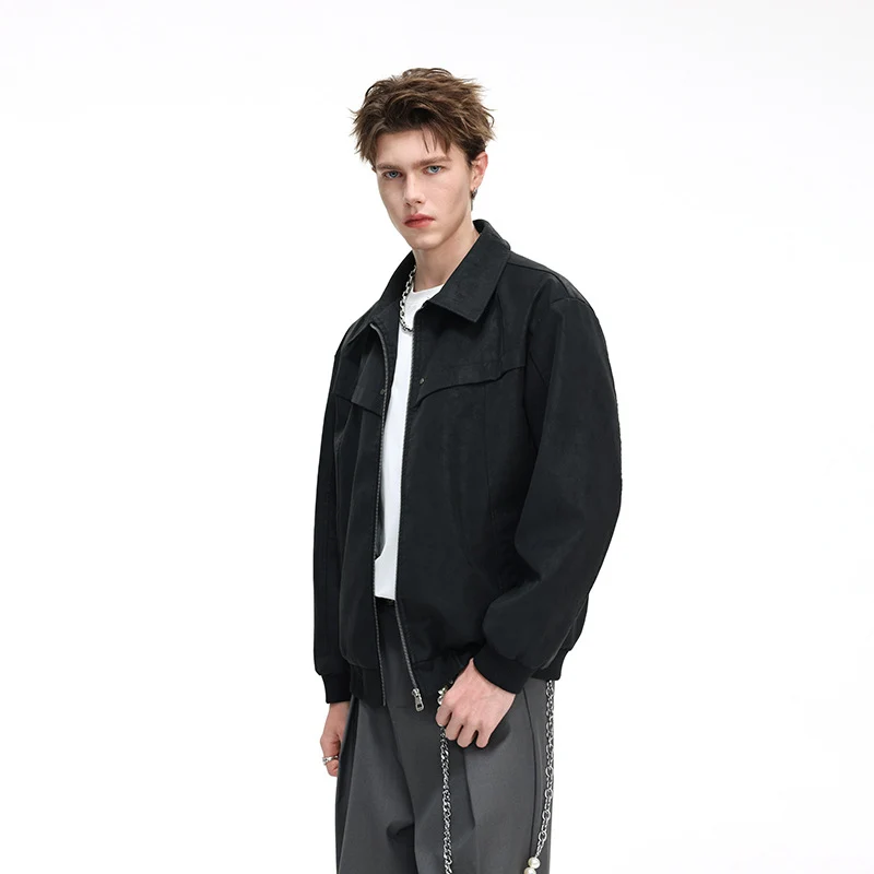 Herren Leichte Harrington‑Jacke im Overshirt‑Stil mit Rippbündchen Nord Taschen