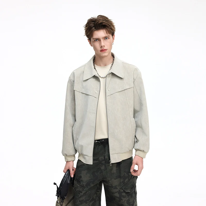 Herren Leichte Harrington‑Jacke im Overshirt‑Stil mit Rippbündchen Nord Taschen