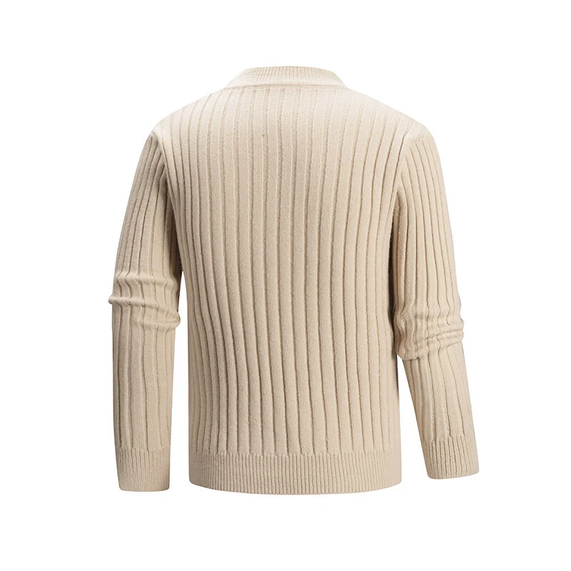Herren Feinstrick-Rollkragenpullover mit Zopfmuster und gerippten Ärmeln Nord Taschen