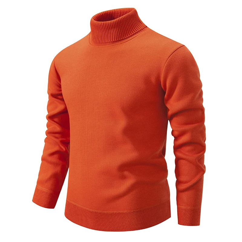 Herren Feinstrick Rollkragenpullover mit schmaler Passform und gerippten Bündchen Nord Taschen