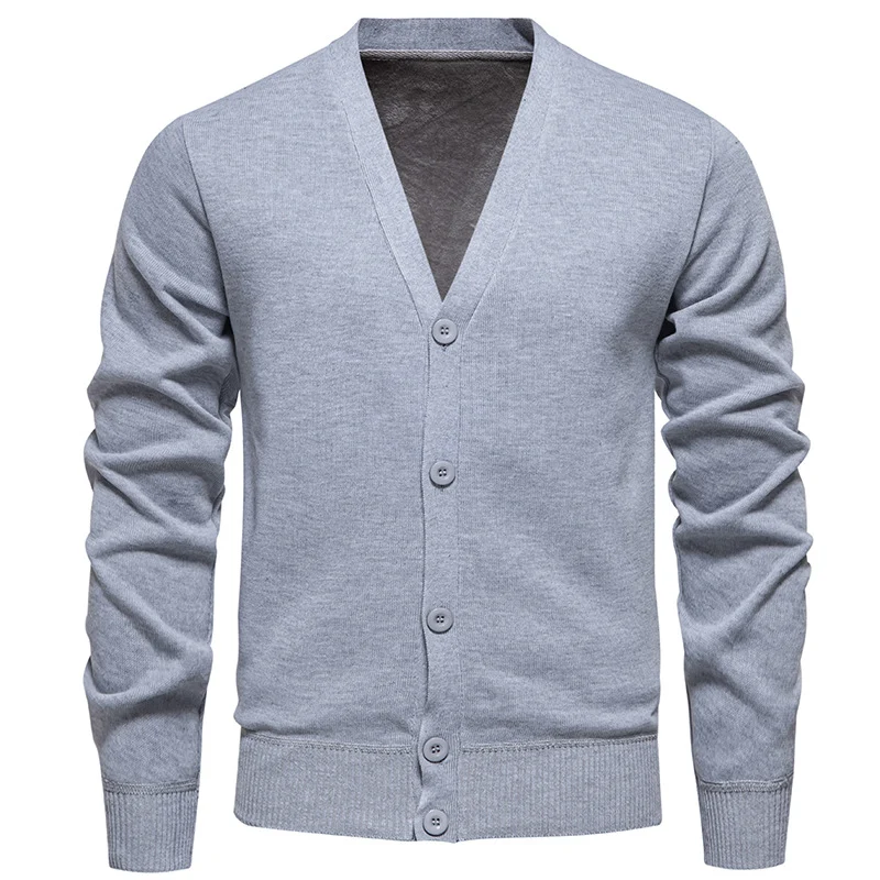 Herren Feinstrick-Cardigan mit V-Ausschnitt, schmaler Silhouette und Rippabschlüssen Nord Taschen