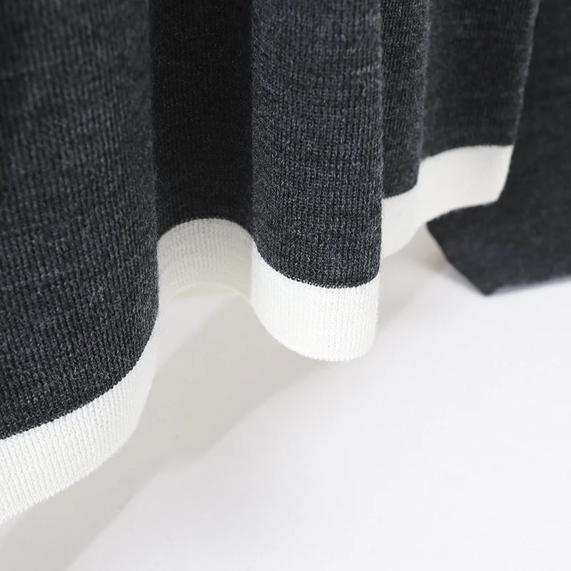 Damen Layer-Look Feinstrick-Longsleeve mit Henley-Knopfleiste Nord Taschen