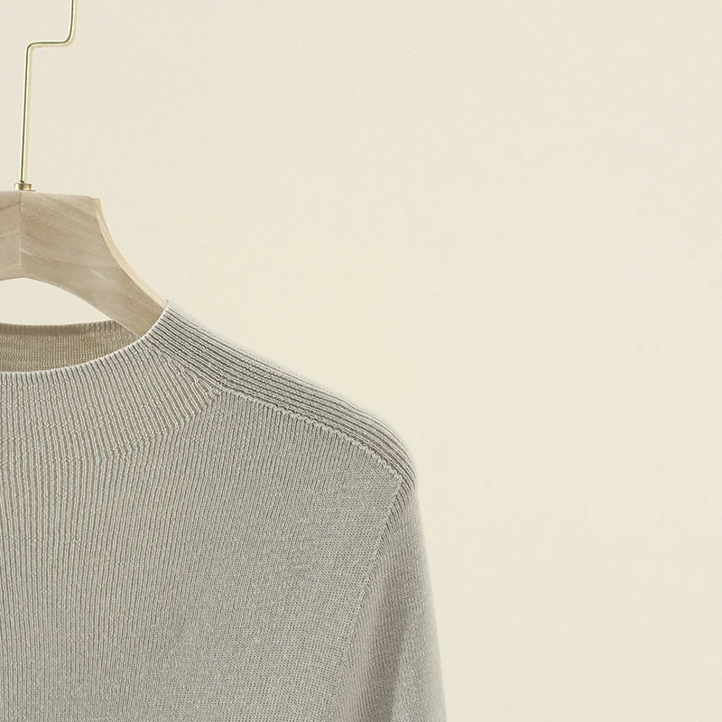 Damen Kurzarm-Feinstrickpullover mit Rundhalsausschnitt und schmaler Passform Nord Taschen