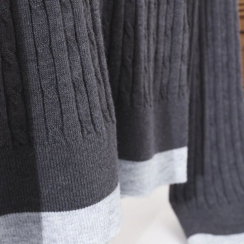 Damen Feinstrick-Polo-Pullover mit Rippstruktur, Stehkragen und Knopfleiste Nord Taschen