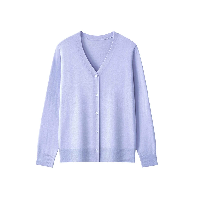 Damen Feinstrick-Cardigan mit V‑Ausschnitt, durchgehender Knopfleiste und leichtem Fall Nord Taschen