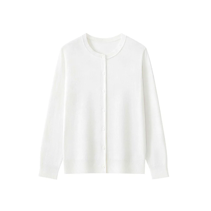 Damen Feinstrick-Cardigan mit Rundhalsausschnitt und Knopfleiste Nord Taschen
