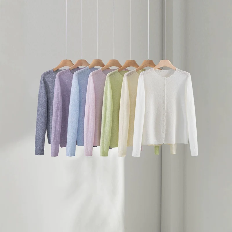 Damen Feinstrick-Cardigan mit Rundhals und durchgehender Knopfleiste Nord Taschen