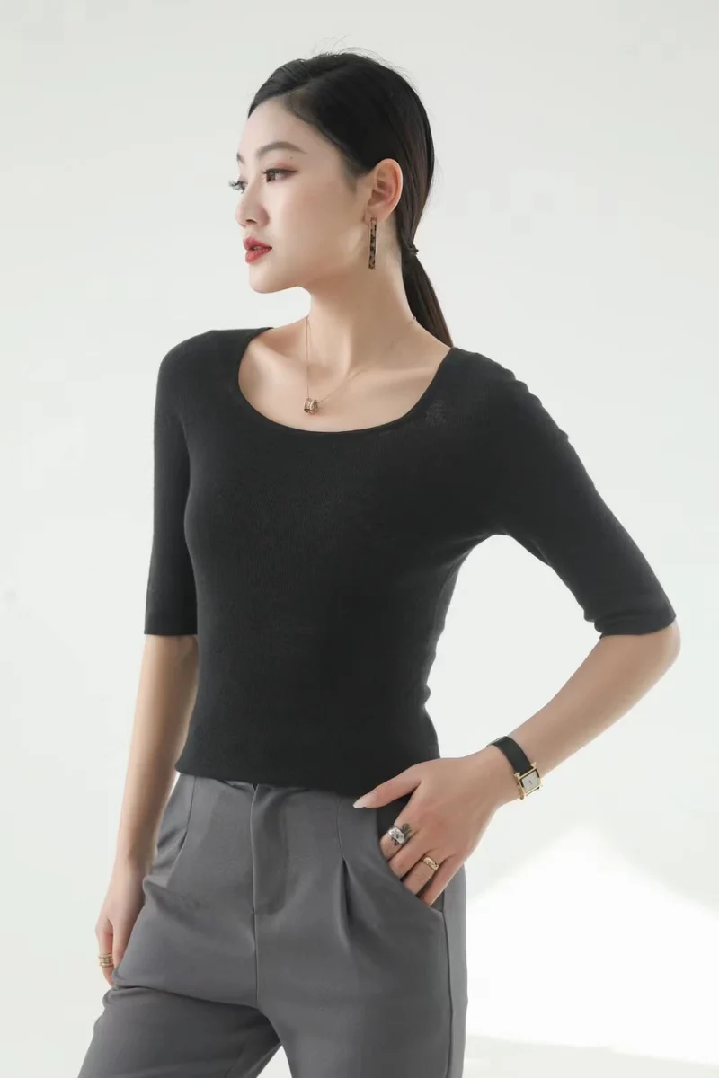 Damen Feines Ripp-Strick-Top mit breiten Trägern und glattem Fall Nord Taschen