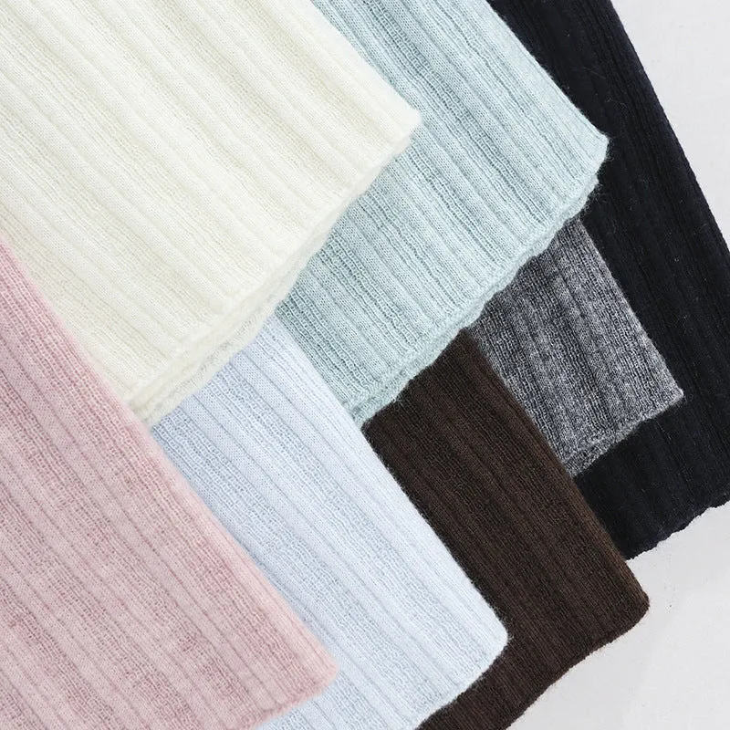 Damen Feines Geripptes Kurzarm-Feinstrickshirt mit Stehkragen Nord Taschen