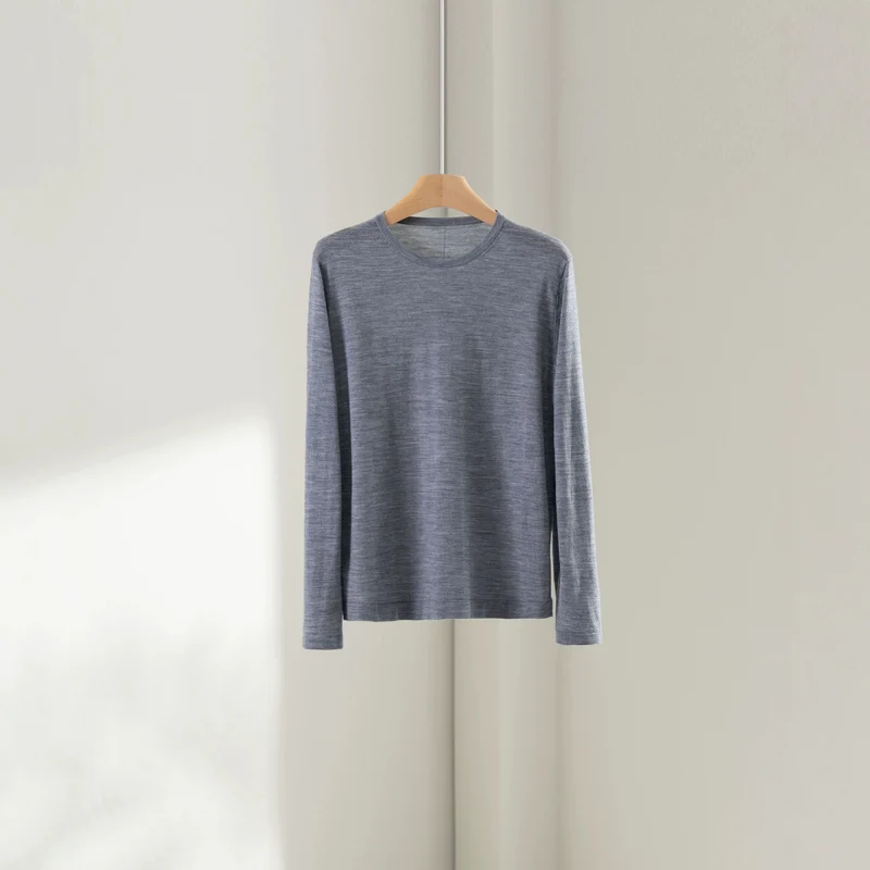 Damen Feiner Rundhals-Feinstrickpullover mit minimalistischer Silhouette und weichem Fall Nord Taschen
