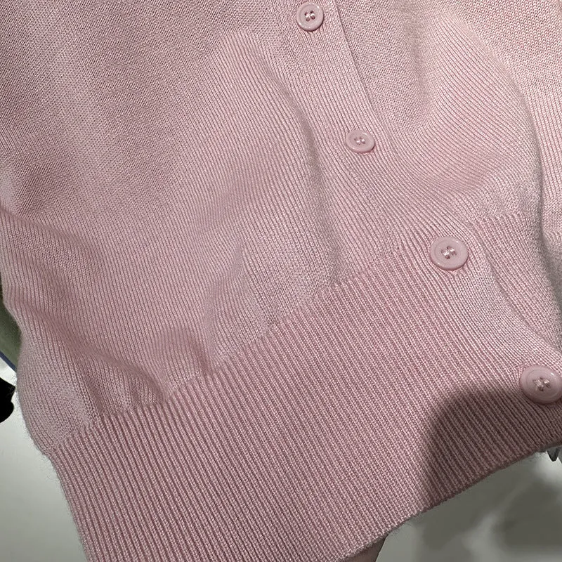 Damen Feiner Rundhals-Feinstrick-Cardigan mit schmaler Silhouette & verlängerten Bündchen Nord Taschen