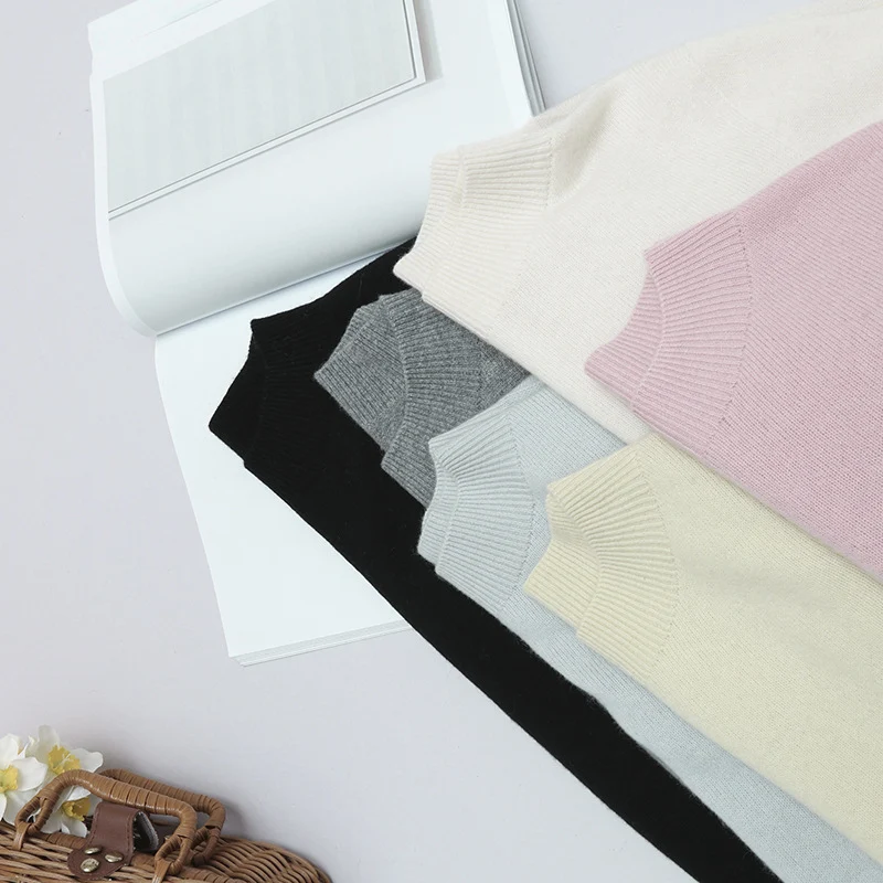 Damen Feiner Longsleeve-Rundhalspullover mit verstärktem Rippenkragen & schmeichelnder Hüftlänge Nord Taschen