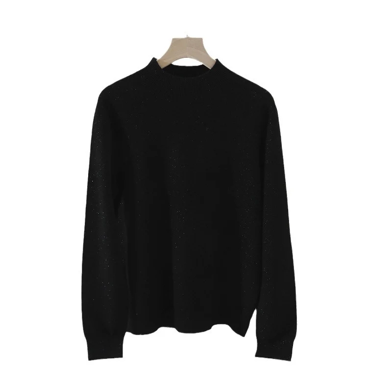 Damen Feiner gerippter Stehkragenpullover mit slim-fit Silhouette Nord Taschen