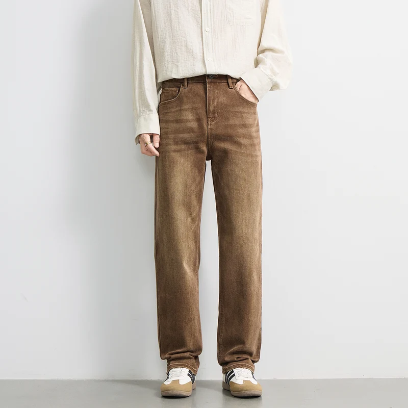 Herren Weite Relaxed‑Straight Denim‑Jeans mit mittlerer Leibhöhe und soften Used‑Effekten Nord Taschen