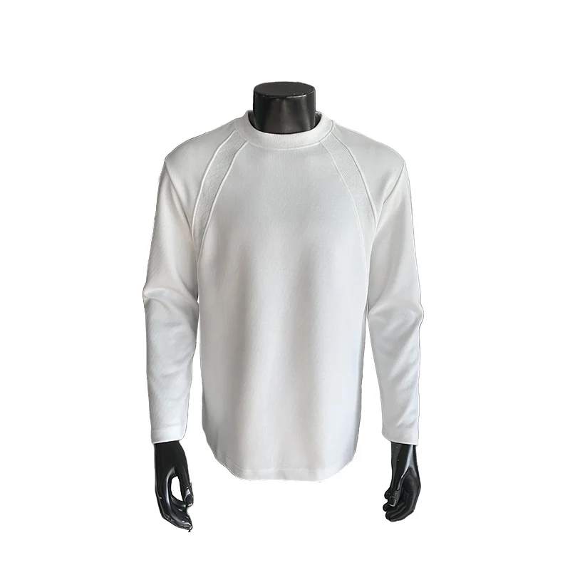 Herren Feines Langarm-Sweatshirt mit leichtem Stehkragen und Raglannähten Nord Taschen