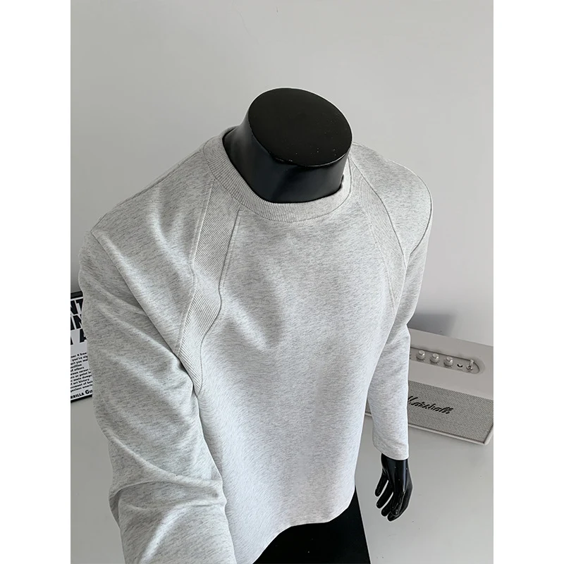 Herren Feines Langarm-Sweatshirt mit leichtem Stehkragen und Raglannähten Nord Taschen