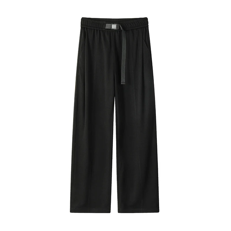 Herren Extraweite Drapierte Wide‑Leg‑Hose aus schwerfallendem Jersey mit Tunnelzugbund und Bundfalten Nord Taschen