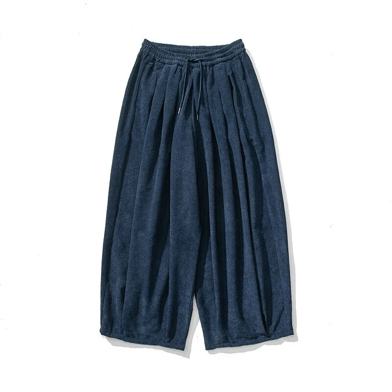 Herren Extraweite Cord-Ballonhose mit Falten, Tunnelzug und schwerem Fall Nord Taschen