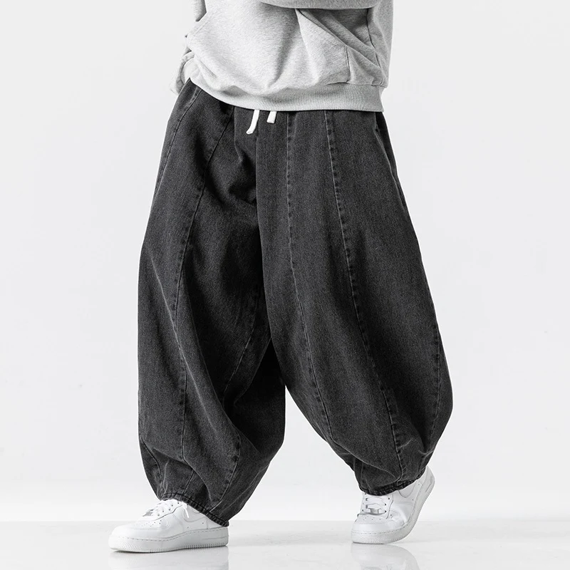 Herren Extraweite Baggy-Jeans im Balloon-Cut mit Tunnelzugbund und elastischen Saum Nord Taschen