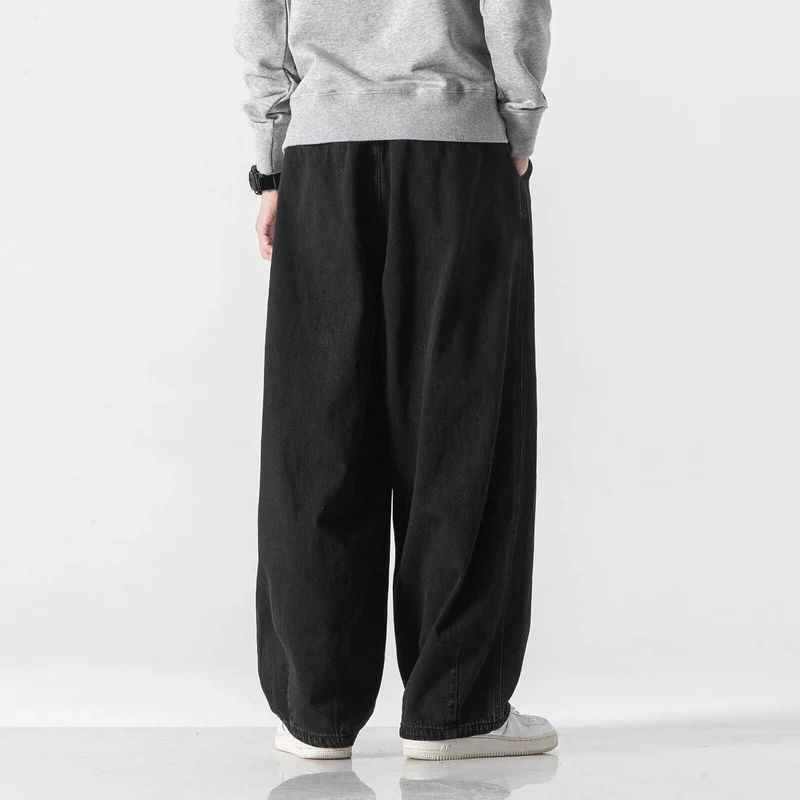 Herren Extraweite Baggy-Hose mit Tunnelzugbund und umgeschlagenem Saum Nord Taschen