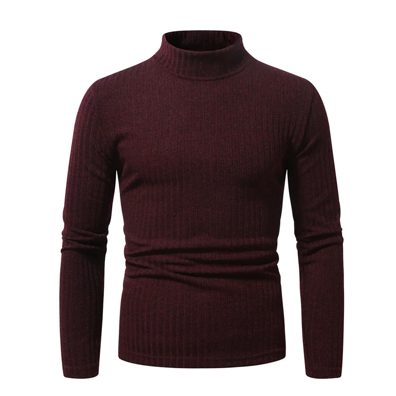 Herren Enganliegender Mockneck-Feinstrickpullover mit Rippstruktur und thermoregulierender Qualität Nord Taschen